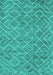 Machine Washable Abstract Turquoise Contemporary Area Rugs, wshcon1859turq