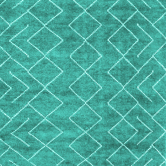 Machine Washable Abstract Turquoise Contemporary Area Rugs, wshcon1859turq