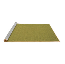 Sideview of Machine Washable Abstract Brown Contemporary Rug, wshcon185brn
