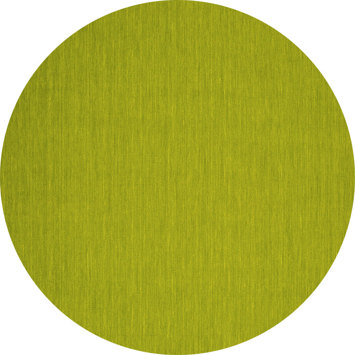 Round Machine Washable Abstract Yellow Contemporary Rug, wshcon185yw