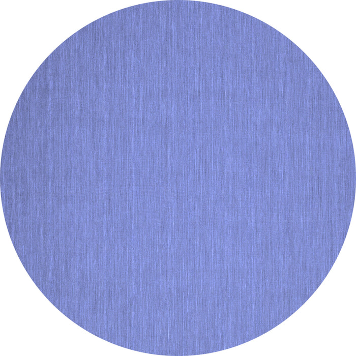 Round Abstract Blue Contemporary Rug, con185blu