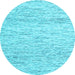 Round Machine Washable Abstract Light Blue Contemporary Rug, wshcon1860lblu