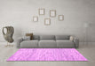 Machine Washable Abstract Pink Contemporary Rug in a Living Room, wshcon1860pnk