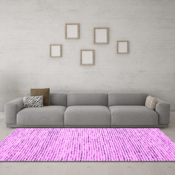 Machine Washable Abstract Pink Contemporary Rug in a Living Room, wshcon1860pnk