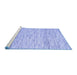 Sideview of Machine Washable Abstract Blue Contemporary Rug, wshcon1860blu