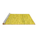 Sideview of Machine Washable Abstract Yellow Contemporary Rug, wshcon1860yw