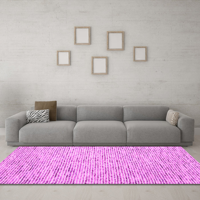 Machine Washable Abstract Pink Contemporary Rug in a Living Room, wshcon1861pnk