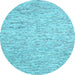 Round Machine Washable Abstract Light Blue Contemporary Rug, wshcon1861lblu