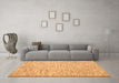 Machine Washable Abstract Orange Contemporary Area Rugs in a Living Room, wshcon1861org