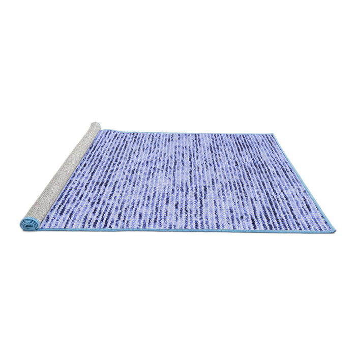 Sideview of Machine Washable Abstract Blue Contemporary Rug, wshcon1862blu