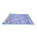 Sideview of Machine Washable Abstract Blue Contemporary Rug, wshcon1862blu