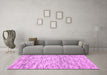 Machine Washable Abstract Pink Contemporary Rug in a Living Room, wshcon1862pnk