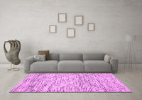 Machine Washable Abstract Pink Contemporary Rug, wshcon1862pnk