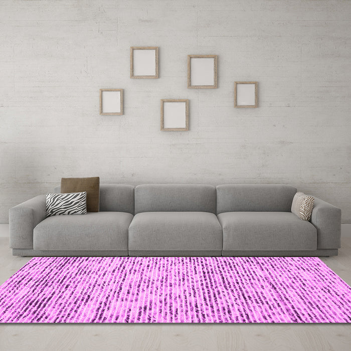 Machine Washable Abstract Pink Contemporary Rug in a Living Room, wshcon1862pnk