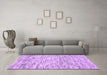 Machine Washable Abstract Purple Contemporary Area Rugs in a Living Room, wshcon1862pur