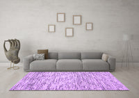 Machine Washable Abstract Purple Contemporary Rug, wshcon1862pur