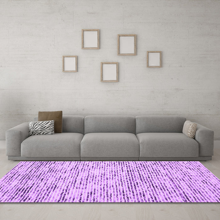Machine Washable Abstract Purple Contemporary Area Rugs in a Living Room, wshcon1862pur