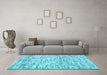 Machine Washable Abstract Light Blue Contemporary Rug in a Living Room, wshcon1862lblu