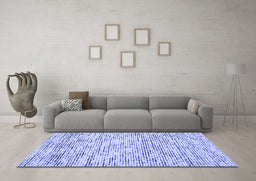 Machine Washable Abstract Blue Contemporary Rug in a Living Room, wshcon1862blu