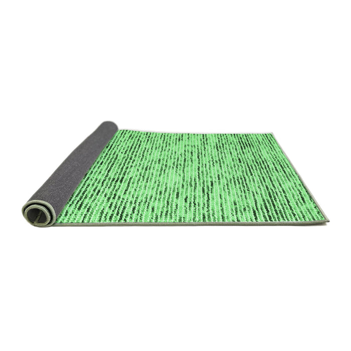 Sideview of Abstract Emerald Green Contemporary Rug, con1862emgrn