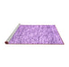 Sideview of Machine Washable Abstract Purple Contemporary Area Rugs, wshcon1862pur