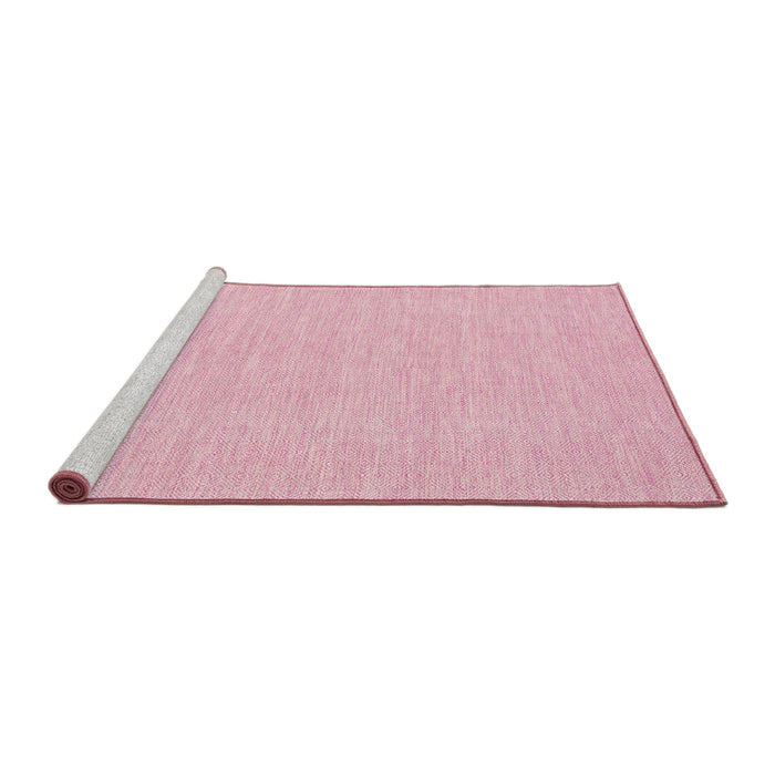Serging Thickness of Machine Washable Contemporary Light Pink Rug, wshcon1863