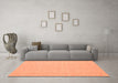 Machine Washable Abstract Orange Contemporary Area Rugs in a Living Room, wshcon1863org