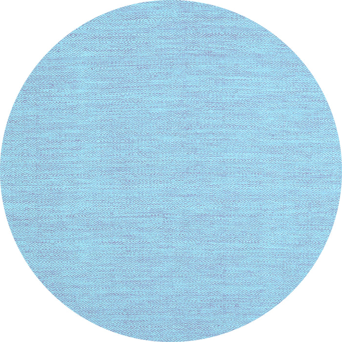 Round Abstract Light Blue Contemporary Rug, con1863lblu