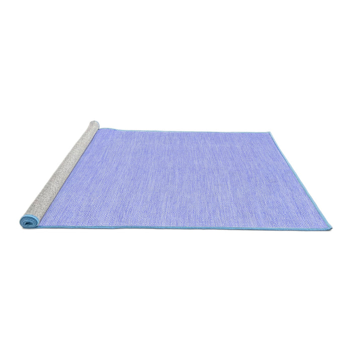 Sideview of Machine Washable Abstract Blue Contemporary Rug, wshcon1863blu