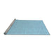 Sideview of Machine Washable Abstract Light Blue Contemporary Rug, wshcon1863lblu