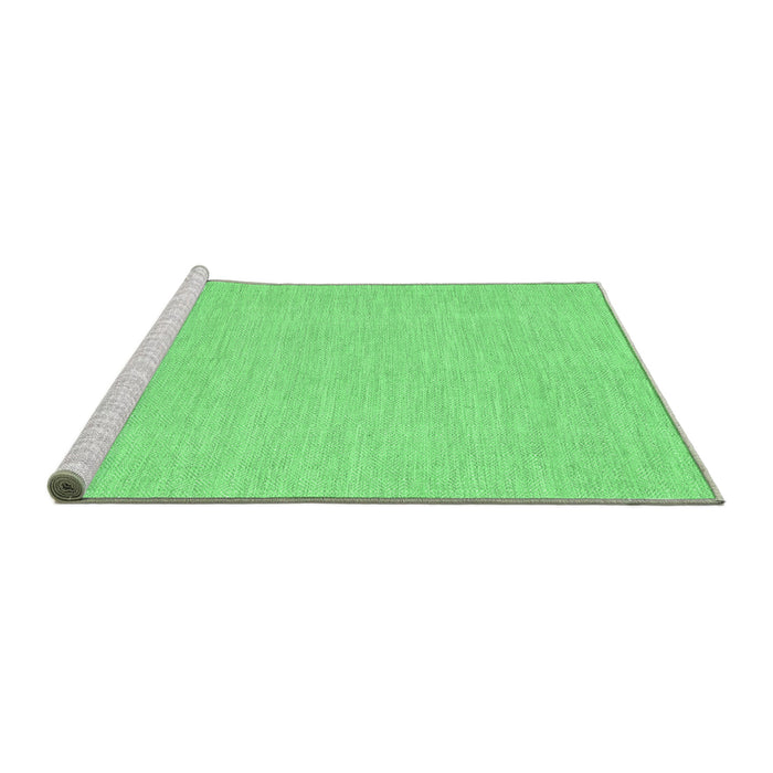 Sideview of Machine Washable Abstract Emerald Green Contemporary Area Rugs, wshcon1863emgrn