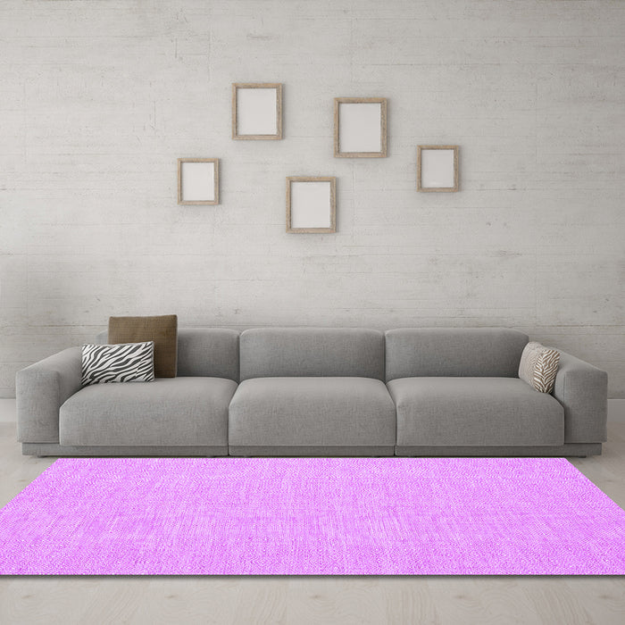 Machine Washable Abstract Purple Contemporary Area Rugs in a Living Room, wshcon1863pur