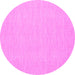 Round Machine Washable Abstract Pink Contemporary Rug, wshcon1863pnk