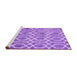 Sideview of Machine Washable Trellis Purple Modern Area Rugs, wshcon1864pur