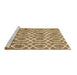 Sideview of Machine Washable Trellis Brown Modern Rug, wshcon1864brn