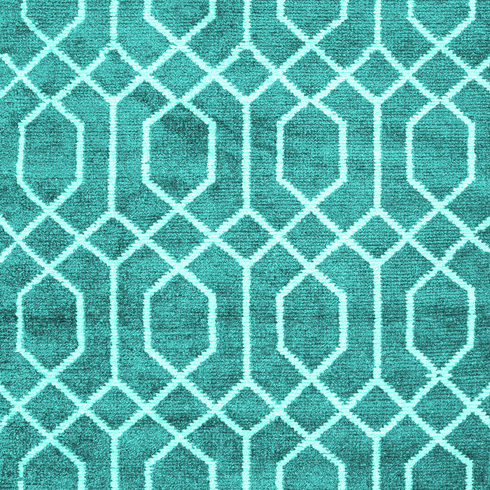 Machine Washable Trellis Turquoise Modern Area Rugs, wshcon1864turq
