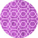 Round Trellis Pink Modern Rug, con1864pnk