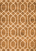 Serging Thickness of Machine Washable Trellis Orange Modern Area Rugs, wshcon1864org