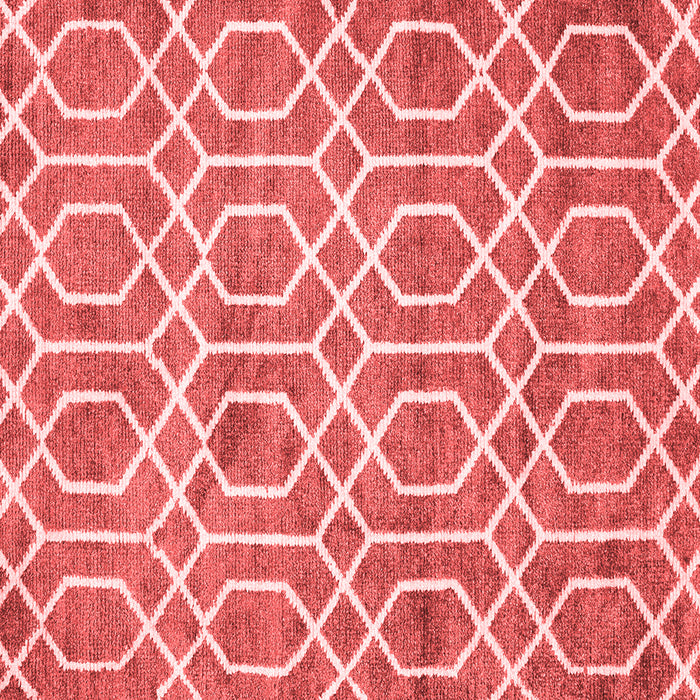 Machine Washable Trellis Red Modern Rug, wshcon1864red