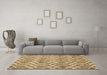 Machine Washable Trellis Brown Modern Rug in a Living Room,, wshcon1864brn