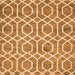 Serging Thickness of Trellis Orange Modern Rug, con1864org