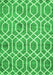 Serging Thickness of Machine Washable Trellis Green Modern Area Rugs, wshcon1864grn
