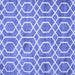 Square Machine Washable Trellis Blue Modern Rug, wshcon1864blu