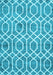 Machine Washable Trellis Light Blue Modern Rug, wshcon1864lblu