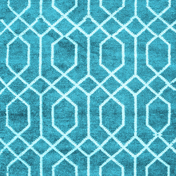 Machine Washable Trellis Light Blue Modern Rug, wshcon1864lblu
