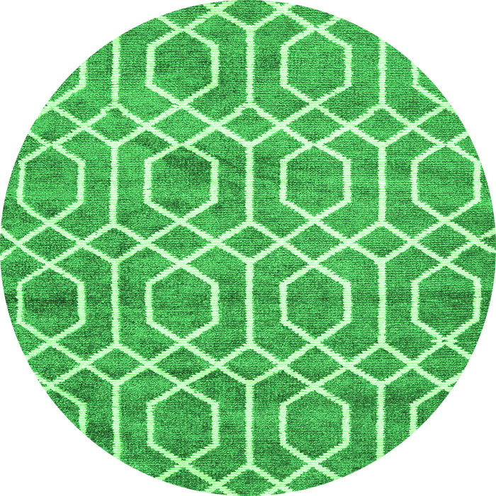 Machine Washable Trellis Green Modern Area Rugs, wshcon1864grn