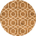 Square Trellis Orange Modern Rug, con1864org