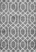 Serging Thickness of Machine Washable Trellis Gray Modern Rug, wshcon1864gry