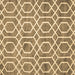 Square Machine Washable Trellis Brown Modern Rug, wshcon1864brn