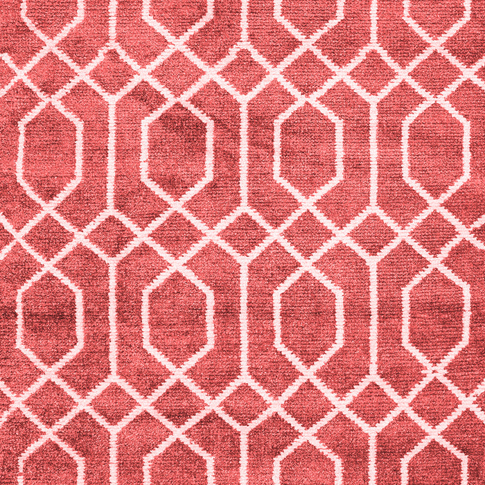 Machine Washable Trellis Red Modern Rug, wshcon1864red